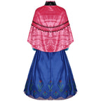 S-4XL Halloween Costume Frozen Cosplay Adult Anna Dress eprolo