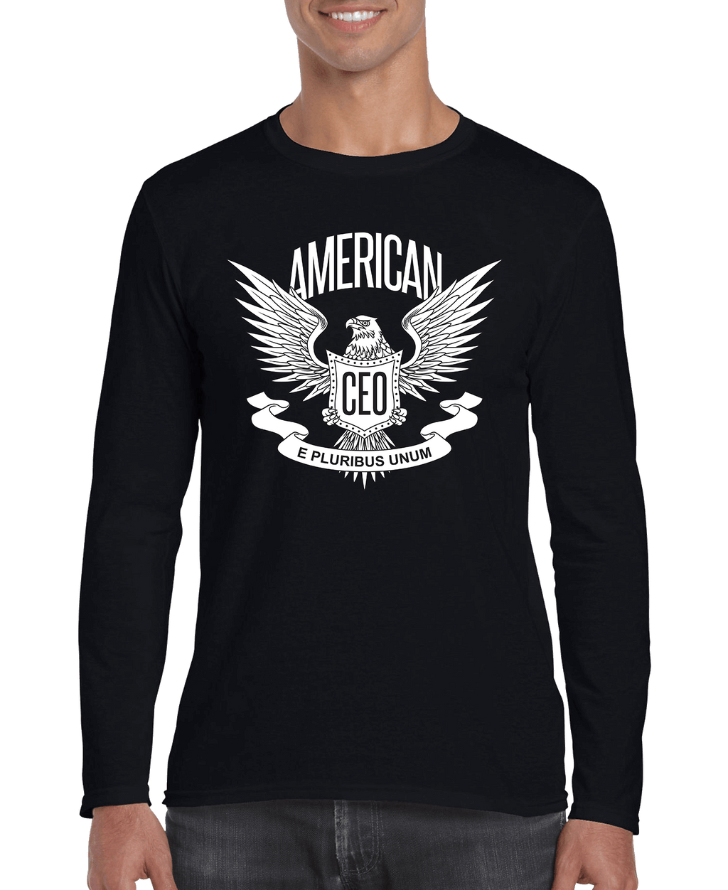 American CEO Patriotic Eagle Men's Long Sleeve Shirt - Whispering Desires Shoppe