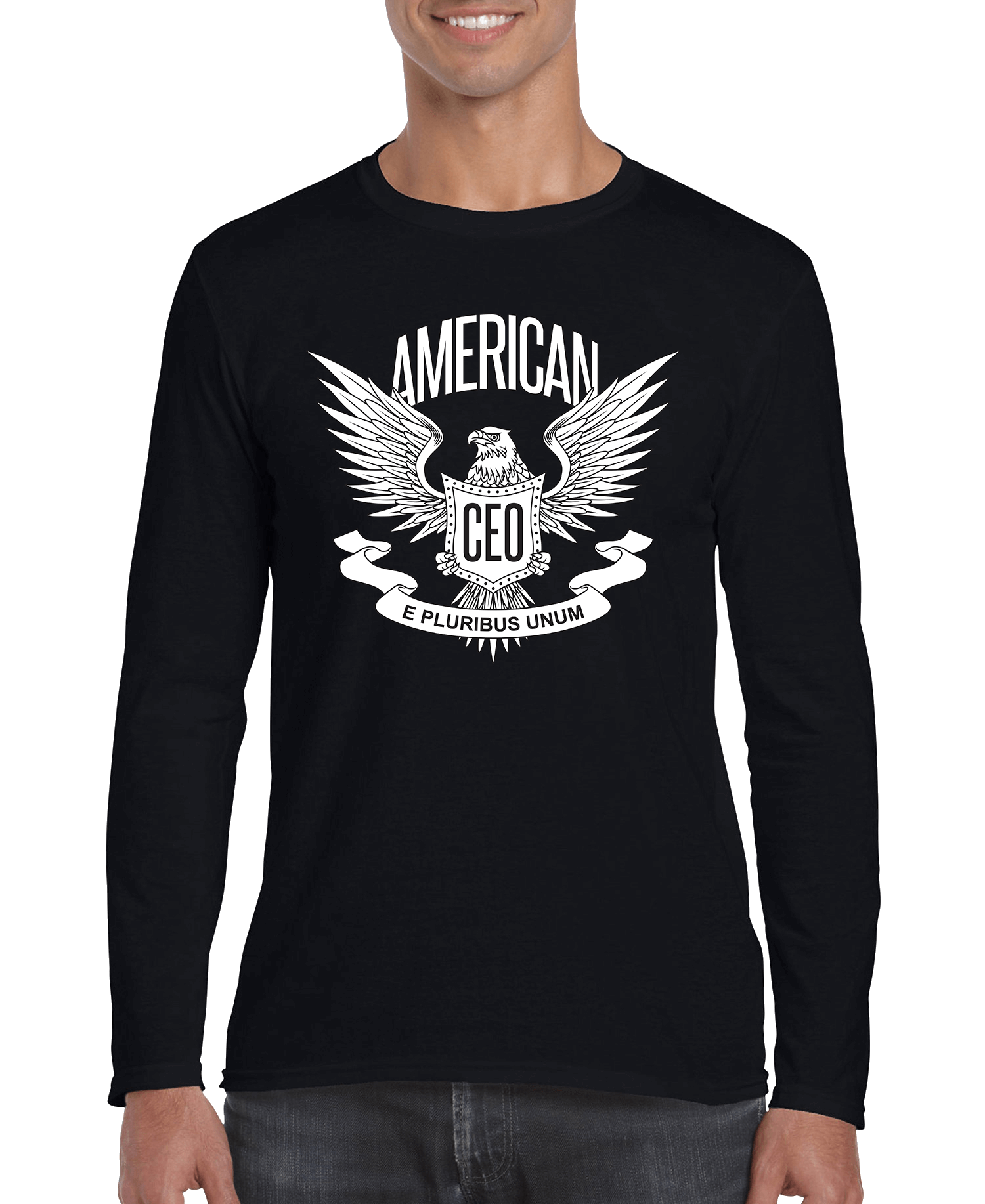 American CEO Patriotic Eagle Men's Long Sleeve Shirt - Whispering Desires Shoppe