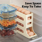 Refrigerator Egg Storage Box Automatic Scrolling Egg Holder Kitchen Large Capacity Dedicated Rolling Egg Storage Box for Kitchen eprolo