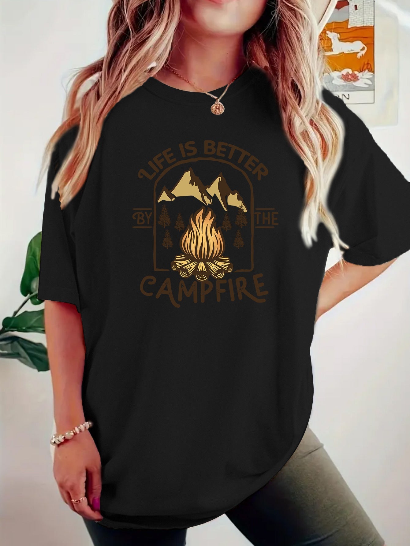 T-shirt camping printed short sleeved shirt eprolo