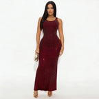 Fashion Women's Sexy Rhinestone High-Waisted Reversible Dress eprolo