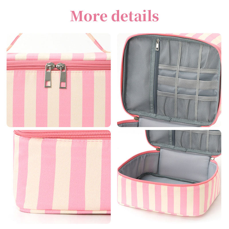 Double Layer Nail Polish & Essential Oils Storage Bag, Portable 30-Compartment Nail Care Kit, Manicure Tools Organizer Case eprolo