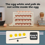 Refrigerator Egg Storage Box Automatic Scrolling Egg Holder Kitchen Large Capacity Dedicated Rolling Egg Storage Box for Kitchen eprolo
