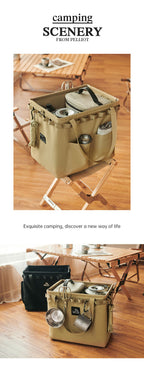 Outdoor Camping Portable Folding Storage Bag Equipment Tent Camping Cutlery Square Organizer Box eprolo