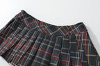 Low waist button slit pleated skirt eprolo