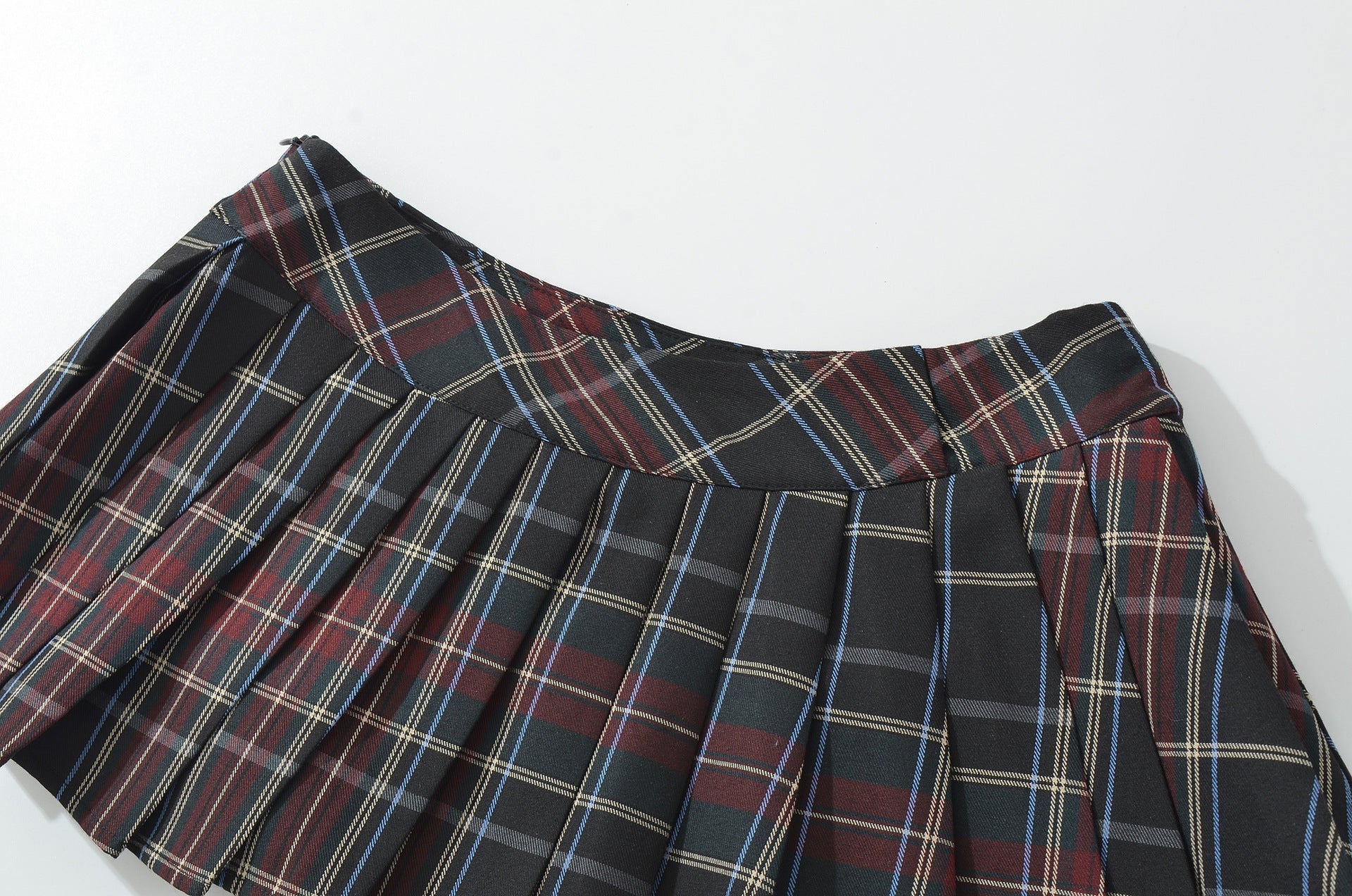 Low waist button slit pleated skirt eprolo