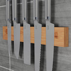 Magnet Knife Rack Nan Bamboo Home Kitchen Wall Hanging Suction Kitchen Knife Free Perforated Knife Storage Rack eprolo