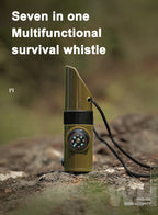 7 in 1 Survival Whistles Survival Whistle Emergency Emergency Whistles with Compass and Thermometer for Outdoor Hiking Camping eprolo