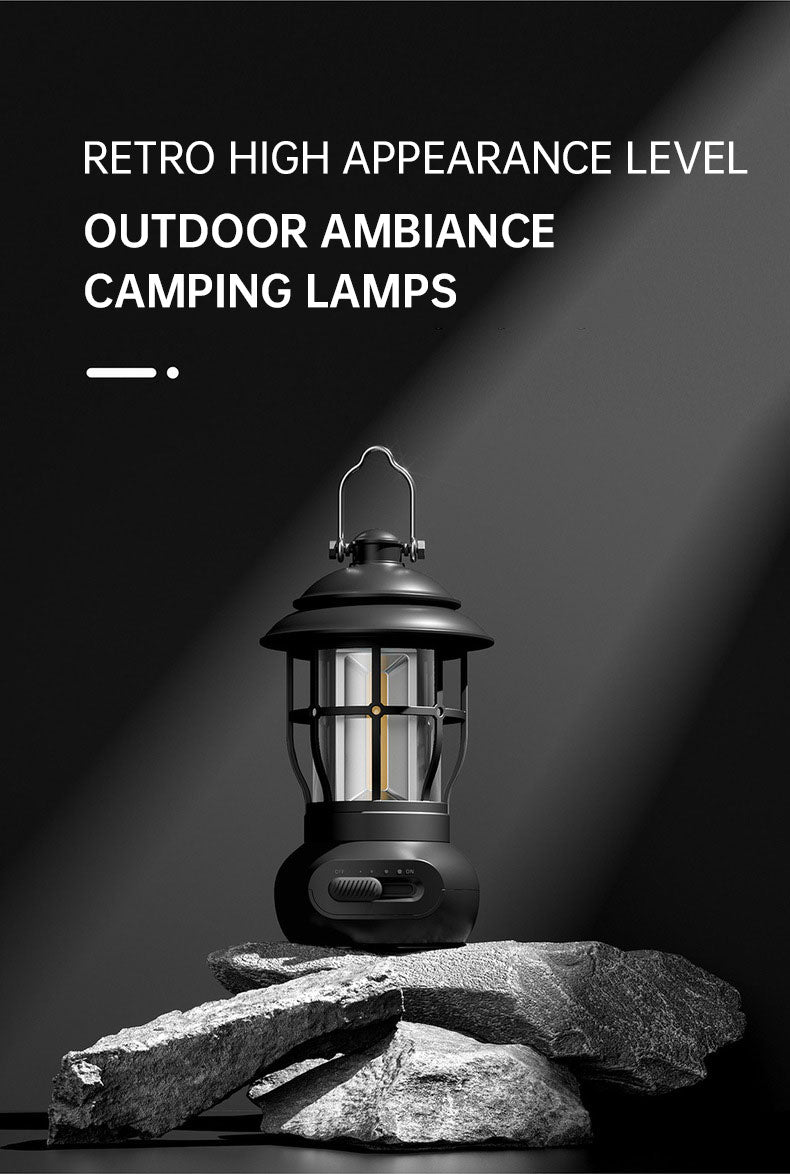 Camping Ligjt Outdoor  Ambience Lighting Camping Light Vintage Horse Light Gift USB Charging Tent Camp Lamp eprolo