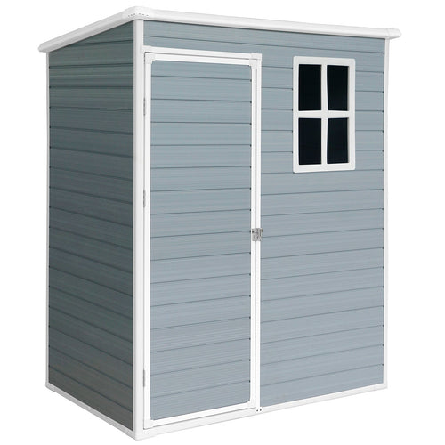5x3ft Resin Outdoor Storage Shed Kit-Perfect to Store Patio Furniture Grey eprolo