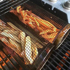 Rolling Grilling Basket Metal BBQ Barbecue Basket Net Portable Outdoor Camping Barbecue Rack Kitchen Gadgets eprolo