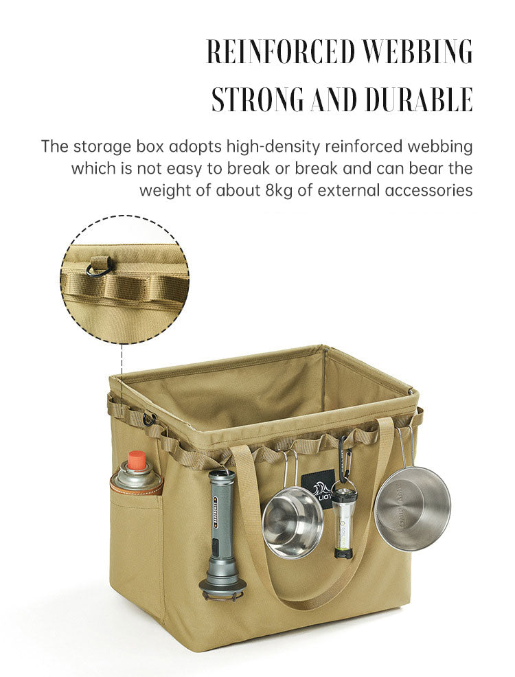 Outdoor Camping Portable Folding Storage Bag Equipment Tent Camping Cutlery Square Organizer Box eprolo