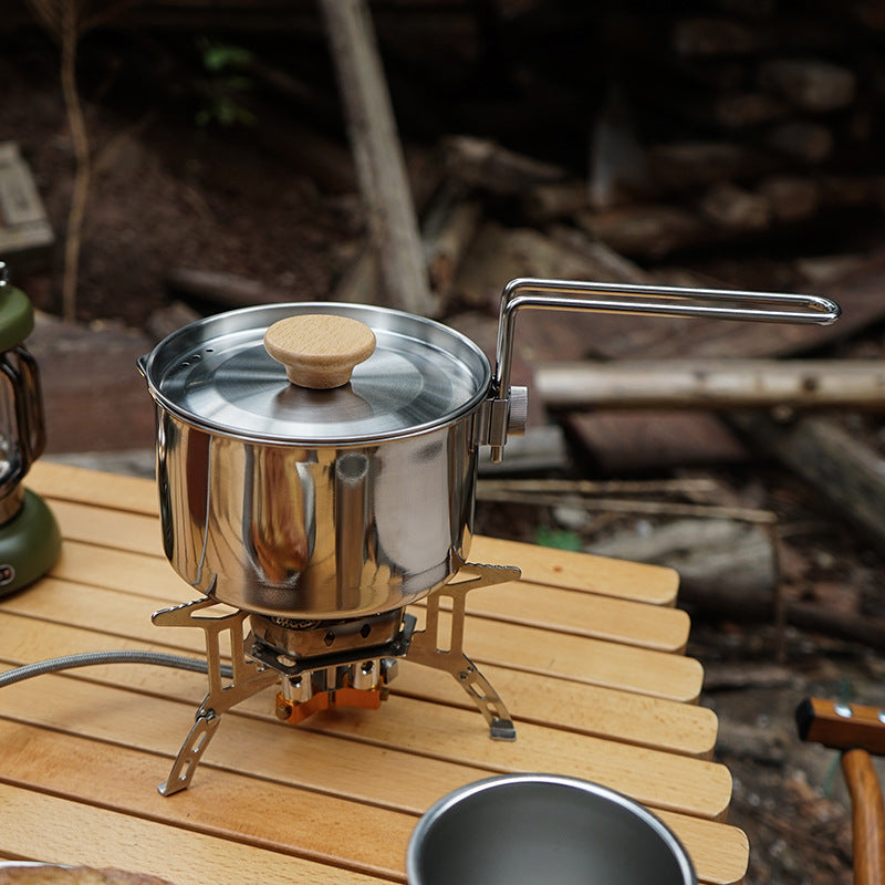 Outdoor Multi-Function 304 Stainless Steel Kettle Mountaineering Portable Coffee Pot Foldable Fishing Camping Pot Teapot eprolo