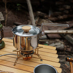 Outdoor Multi-Function 304 Stainless Steel Kettle Mountaineering Portable Coffee Pot Foldable Fishing Camping Pot Teapot eprolo