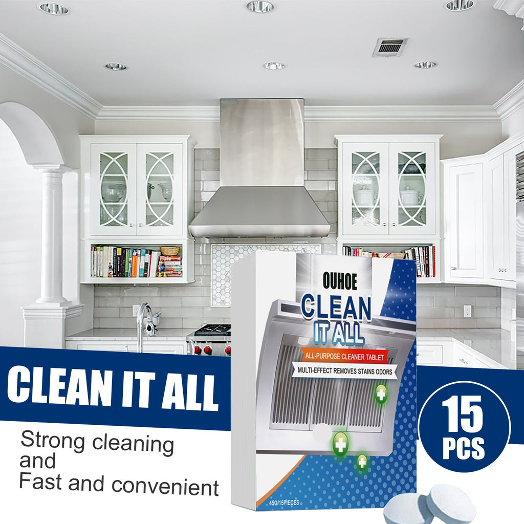 Ouhoe Kitchen Oil Cleaning Effervescent Tablet Household Kitchen Range Hood Oven Cleaning Effervescent Tablet eprolo