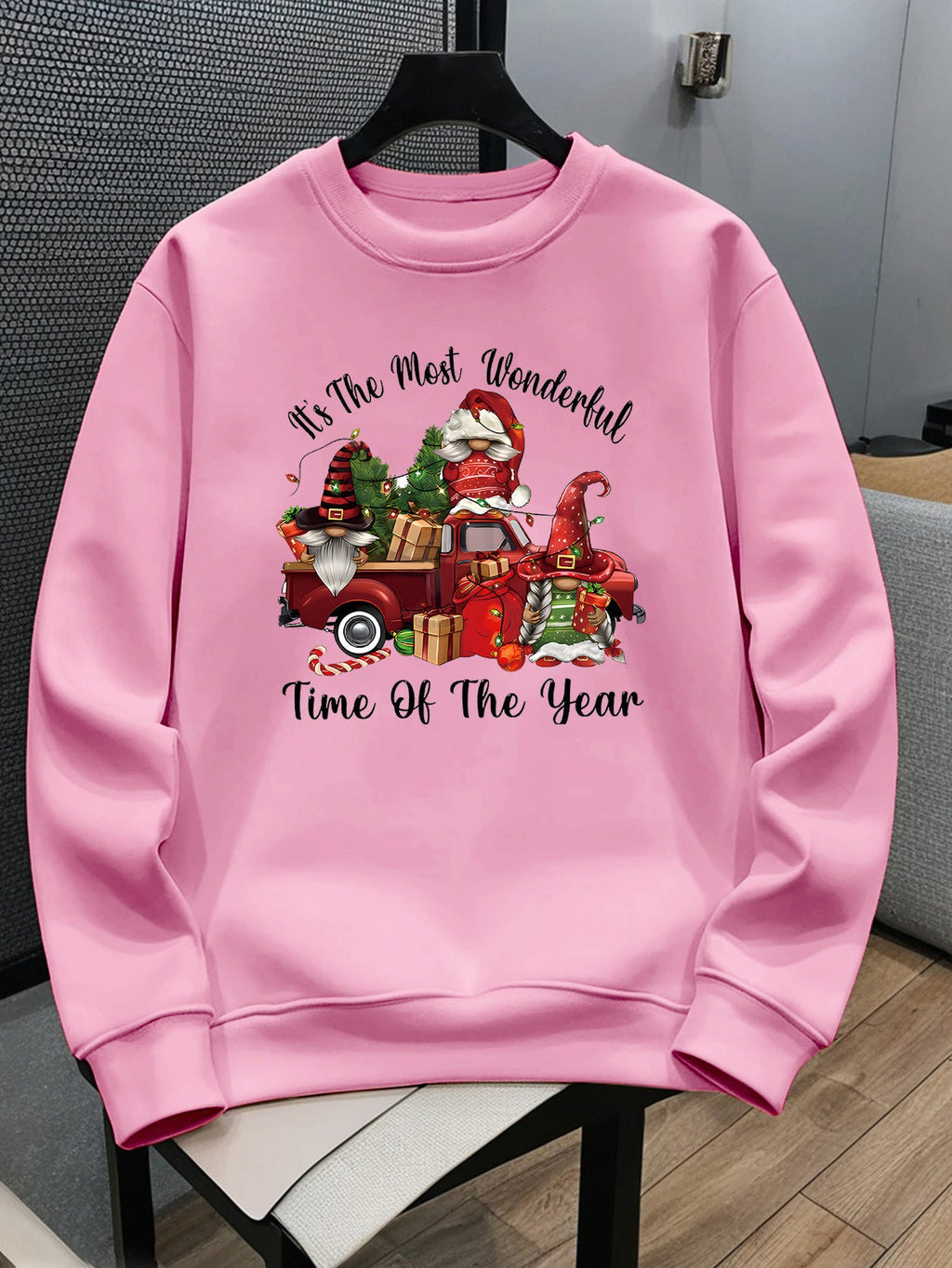 Kids' Casual Christmas Crew Neck Sweatshirt, Polyester Knit eprolo