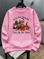 Kids' Casual Christmas Crew Neck Sweatshirt, Polyester Knit eprolo