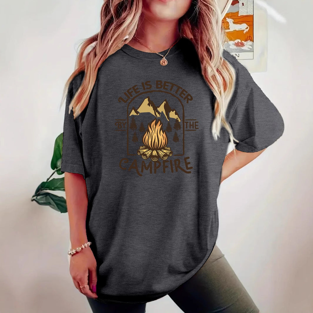 T-shirt camping printed short sleeved shirt eprolo