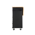 Kitchen Island & Kitchen Cart Mobile Kitehcn Island with Extensible Rubber Wood Table Top eprolo