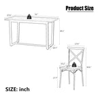 7 Pieces Dining Set 7-Piece Kitchen Table Set Perfect for Kitchen Breakfast Nook Living Room Occasions eprolo