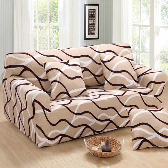 Stretch Sofa Covers Furniture Protector Polyester Loveseat Couch Cover l 1/2/3/4-seater Arm Chair Cover for Living Room eprolo