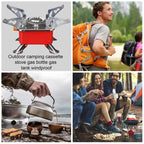 Camping Foldable Windproof Portable Burner Outdoor Gas Tank Stove for Backpacking Camping Hiking and Picnic Camping Burner eprolo