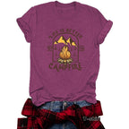 Camping pattern printed short sleeved shirt eprolo