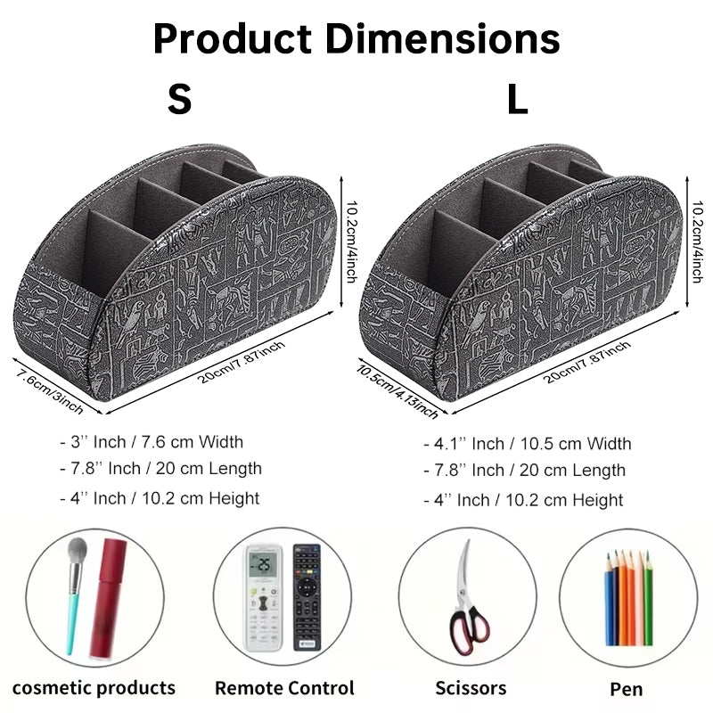 5-Slot Remote Control Holder Box - Desktop Organizer for TV, Media Player, Heater & Game Controllers eprolo