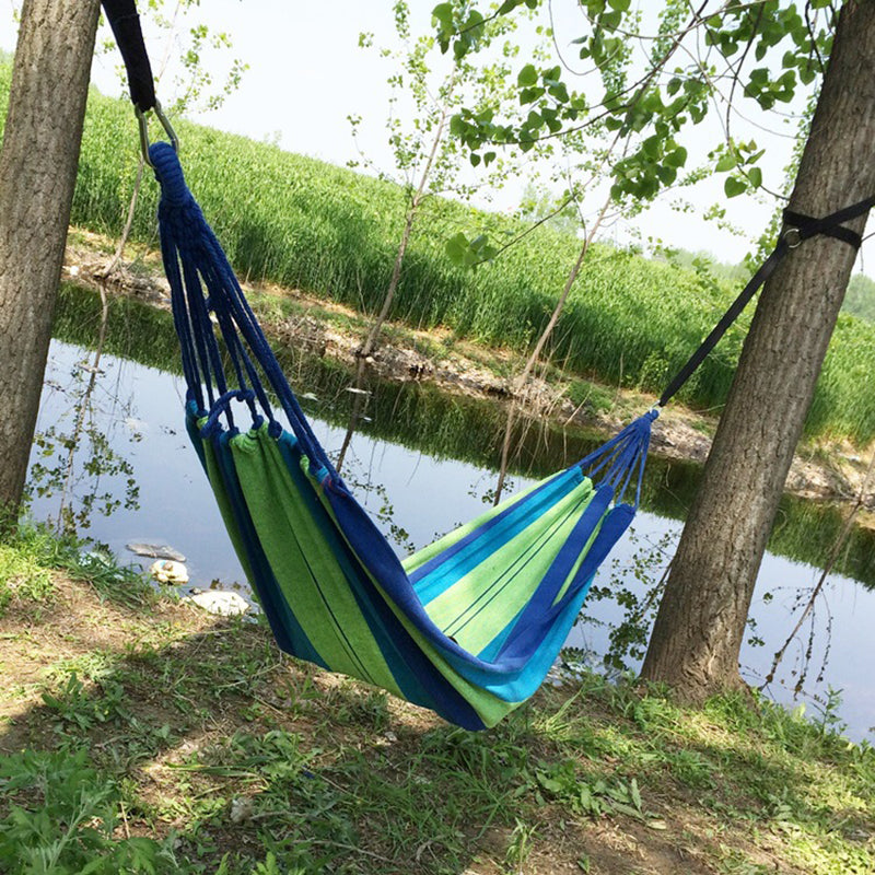 280*80cm  Camping Portable Outdoor Hammock Folding Single Hanging Canvas Hammock eprolo