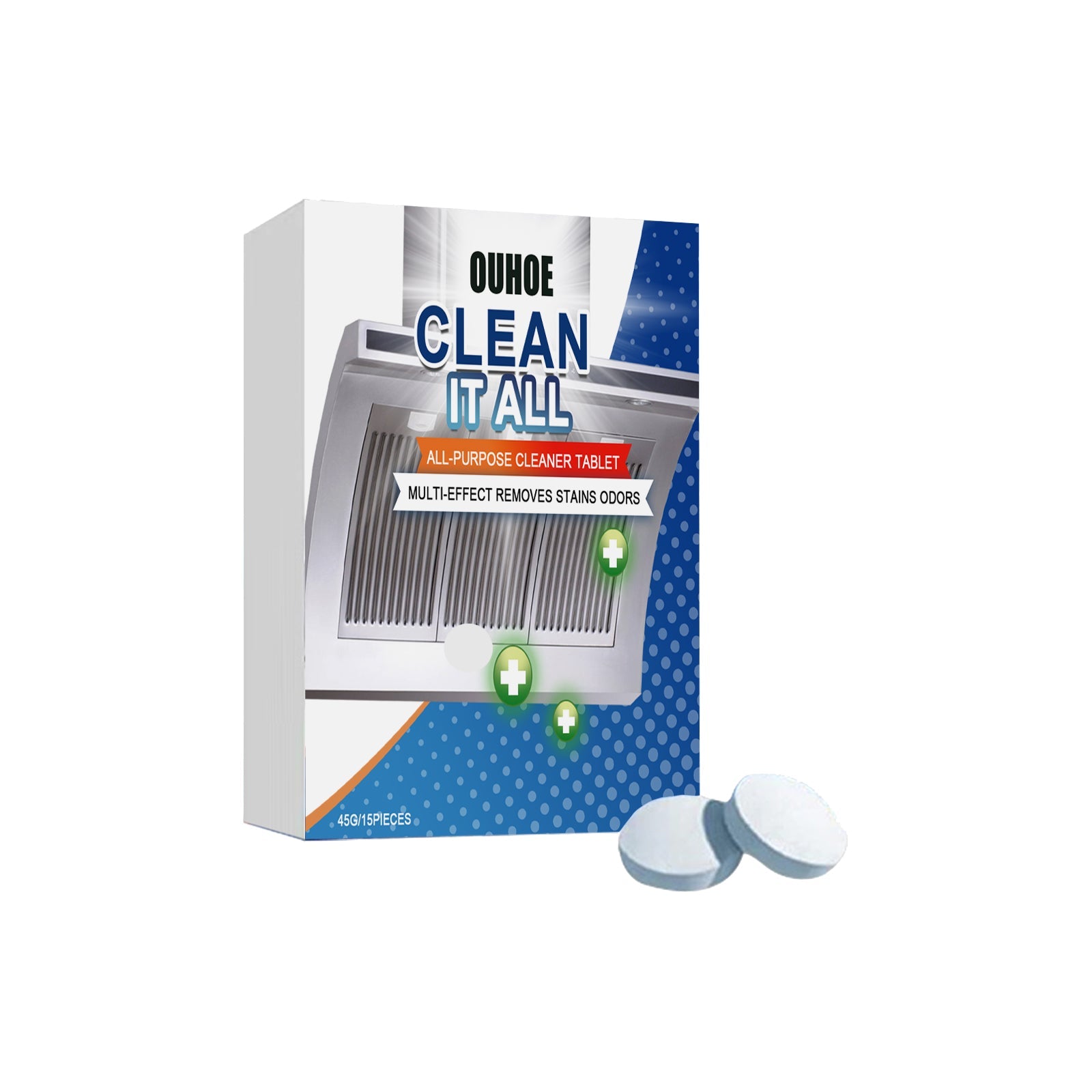 Ouhoe Kitchen Oil Cleaning Effervescent Tablet Household Kitchen Range Hood Oven Cleaning Effervescent Tablet eprolo