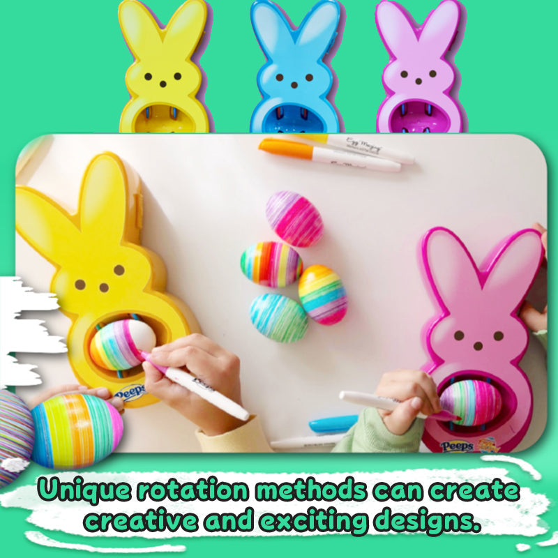 Easter Egg Decorating Kit for Kids - DIY Crafts Set with 6 Markers, Marshmallow Bunny Egg Holder, Cute Holiday Gift eprolo