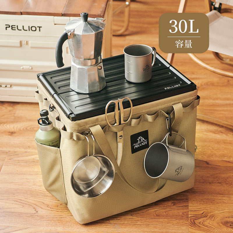 Outdoor Camping Portable Folding Storage Bag Equipment Tent Camping Cutlery Square Organizer Box eprolo