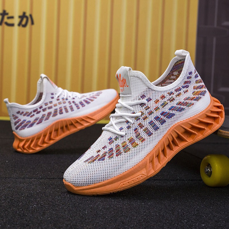 Men's Flying Weave Breathable Casual Shoes Korean Edition Trendy Running Shoes Fashion Student Shoes Sports Shoes eprolo