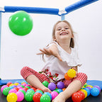 55'' Toddlers Trampoline with Safety Enclosure Net and Balls, Indoor Outdoor Mini Trampoline for Kids eprolo