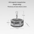 Outdoor Magnetic Mosquito Incense Box Camping Portable Stainless Steel Windproof Hollow Multi functional Mosquito Incense Plate eprolo