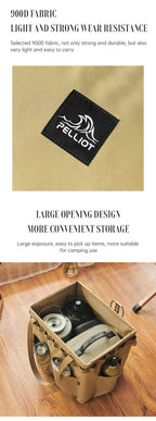 Outdoor Camping Portable Folding Storage Bag Equipment Tent Camping Cutlery Square Organizer Box eprolo