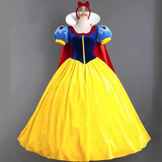 S-4XL Halloween Adult Snow White Dress Women's Costume Stage Performance Cosplay Dress In Stock eprolo