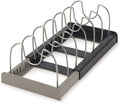 Kitchen Supplies Storage Rack Tabletop Telescopic Pot Cover Rack Kitchen Utensils Storage Rack Drainage Tray Telescopic Drawer Organizer eprolo