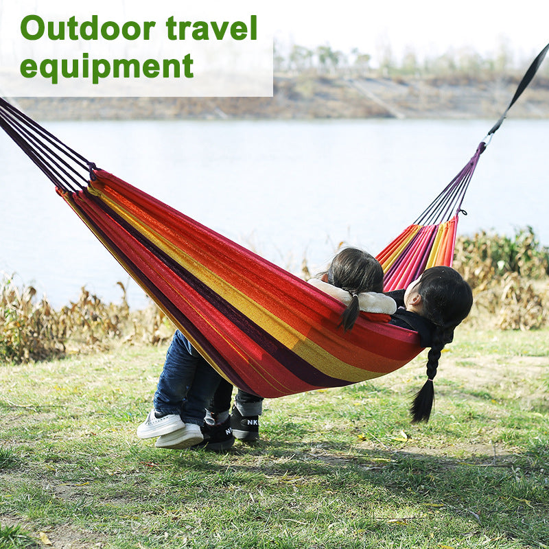 280*80cm  Camping Portable Outdoor Hammock Folding Single Hanging Canvas Hammock eprolo