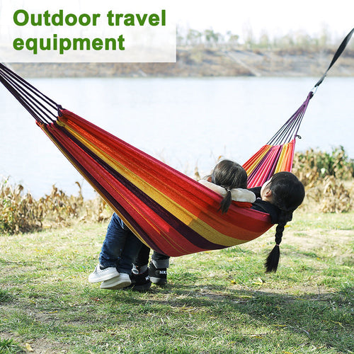 280*80cm  Camping Portable Outdoor Hammock Folding Single Hanging Canvas Hammock eprolo