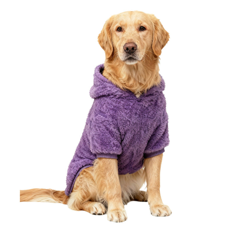 Warm Winter Dog Hoodie for Golden Retriever & Labrador - Fleece-Lined Outdoor Dog Coat for Medium & Large Breeds eprolo