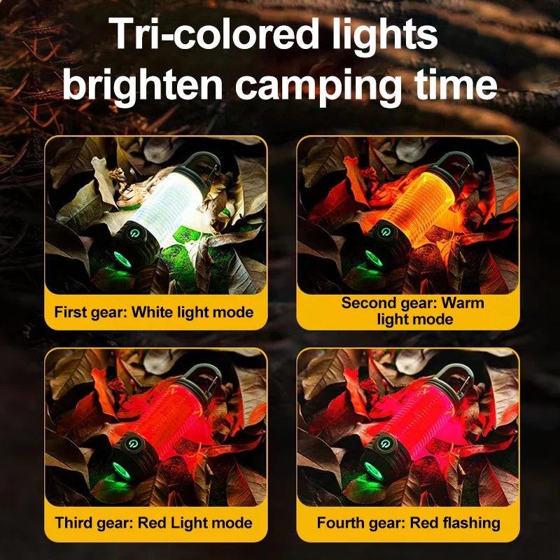 Multi functional outdoor camping light, portable strong light flashlight, rechargeable mini retro camping atmosphere light eprolo