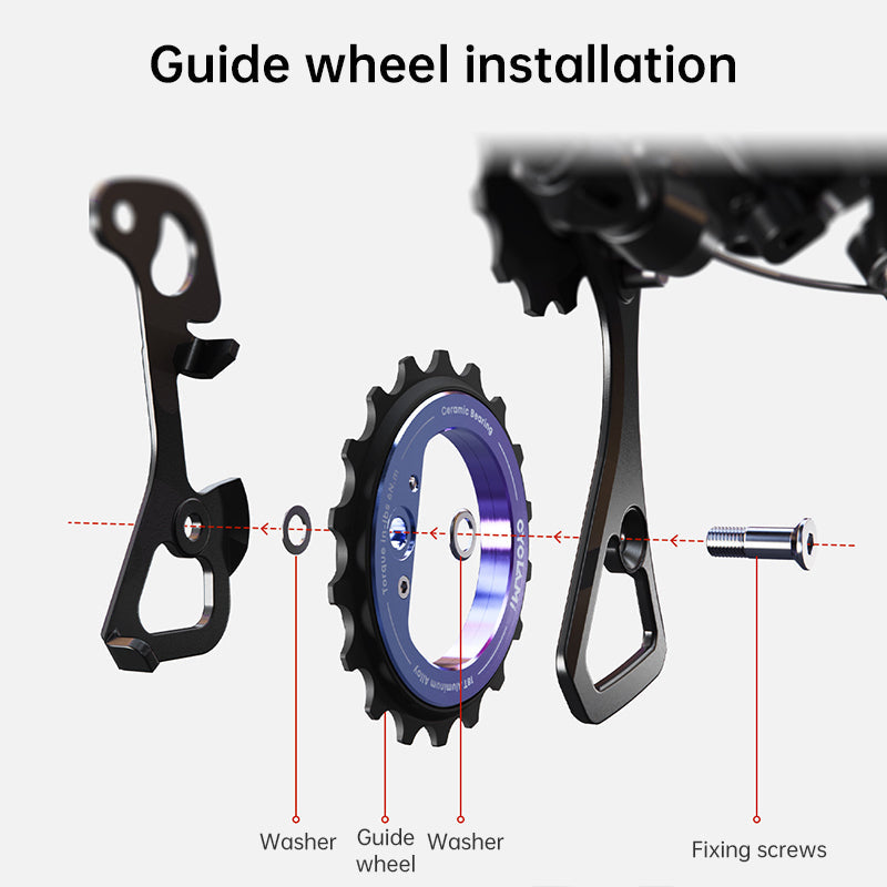 18T Rear Derailleur Ceramic Jockey Wheel Set - 9/10/11 Speed Hollow Eccentric Pulley Guide, R8000/R7000 Bike Parts eprolo