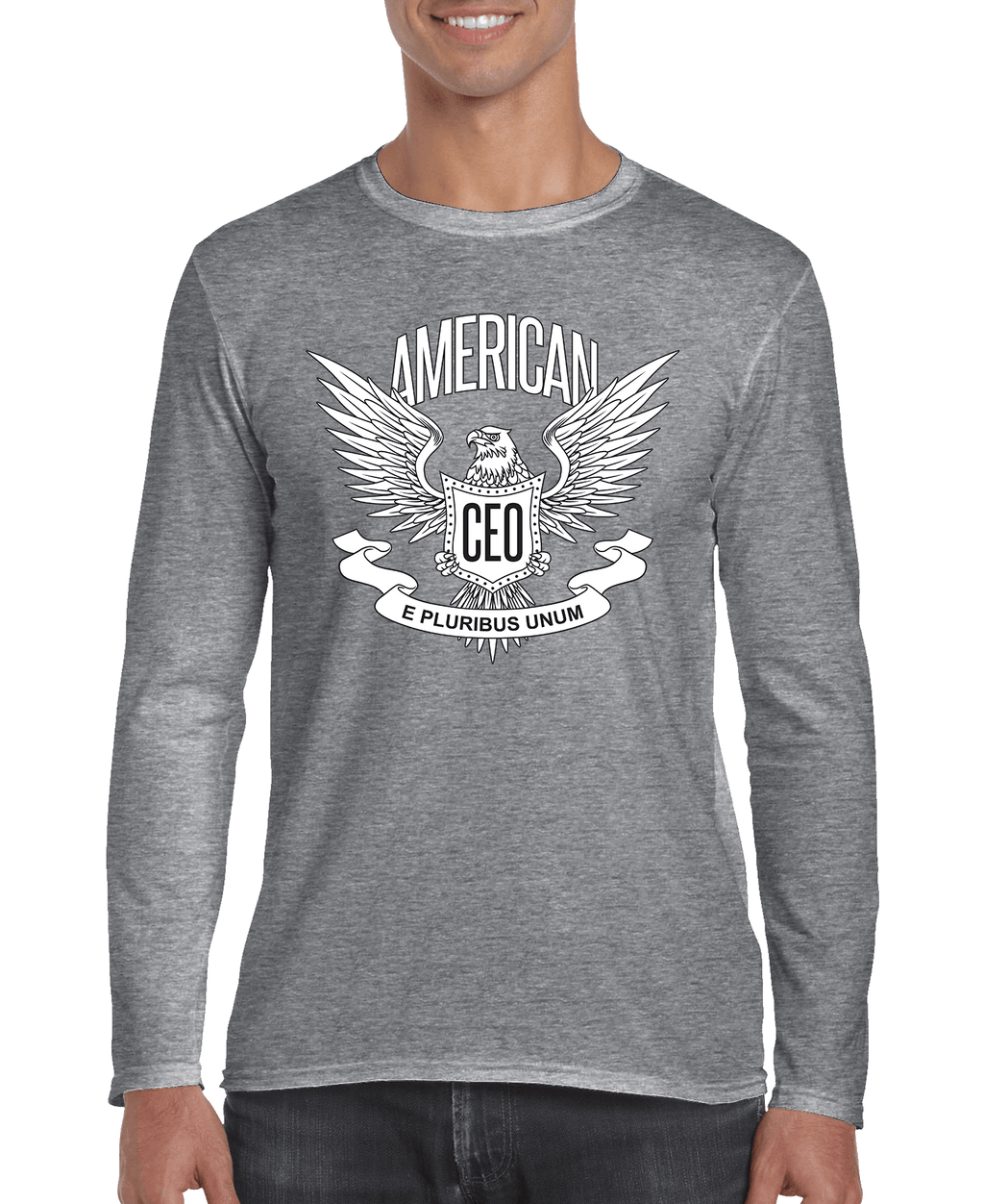 American CEO Patriotic Eagle Men's Long Sleeve Shirt - Whispering Desires Shoppe