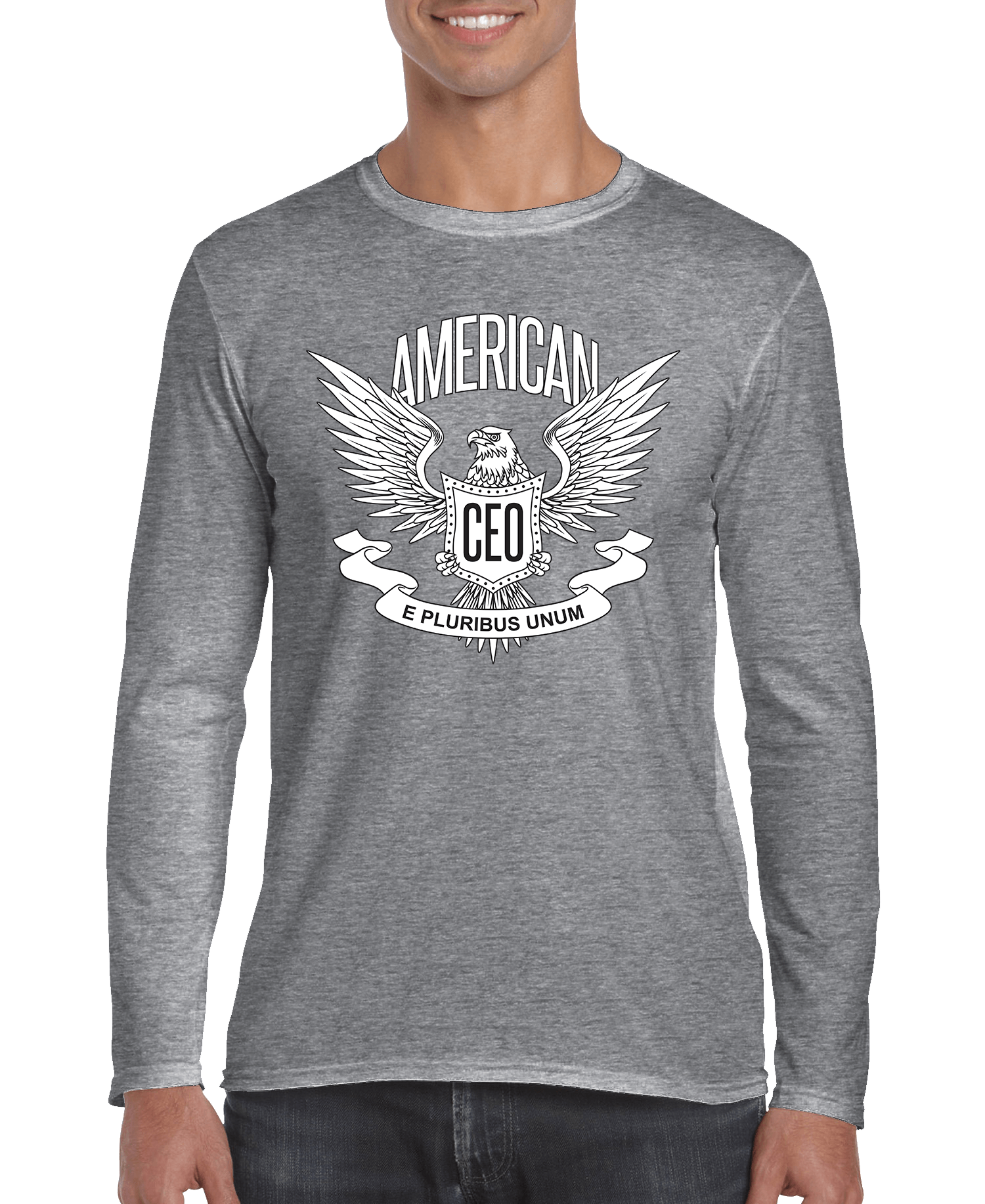 American CEO Patriotic Eagle Men's Long Sleeve Shirt - Whispering Desires Shoppe