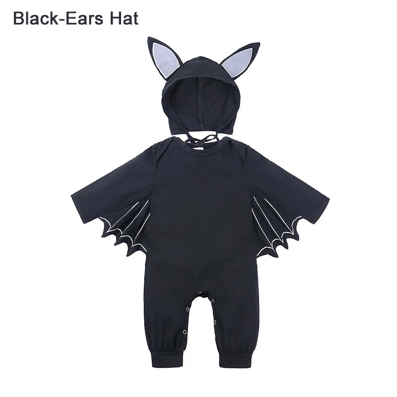 Baby Bat Costume Romper with Hat