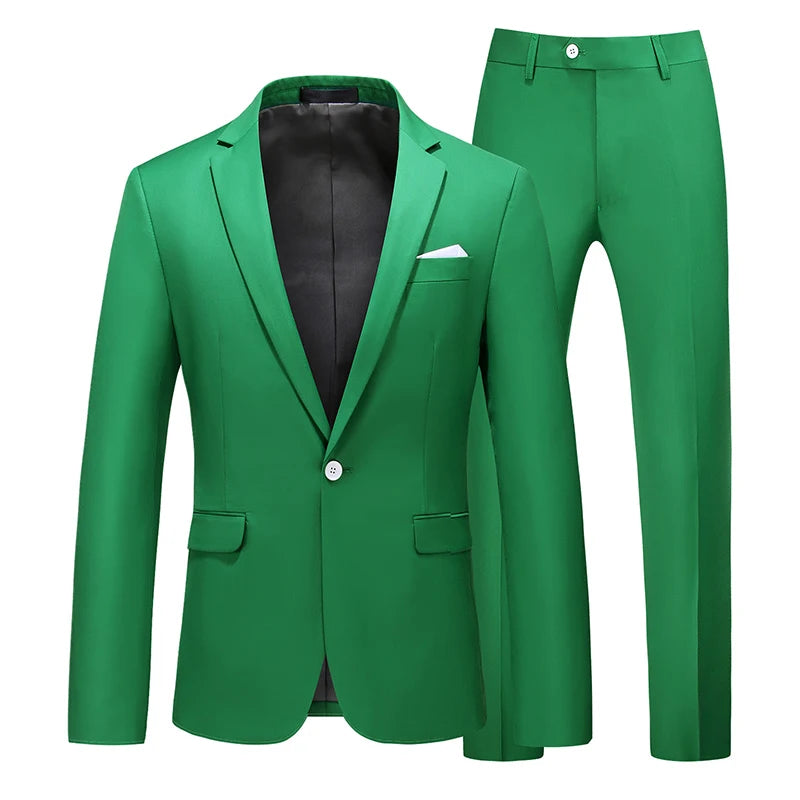 Men's Two-Piece Formal Blazer and Trouser Suit