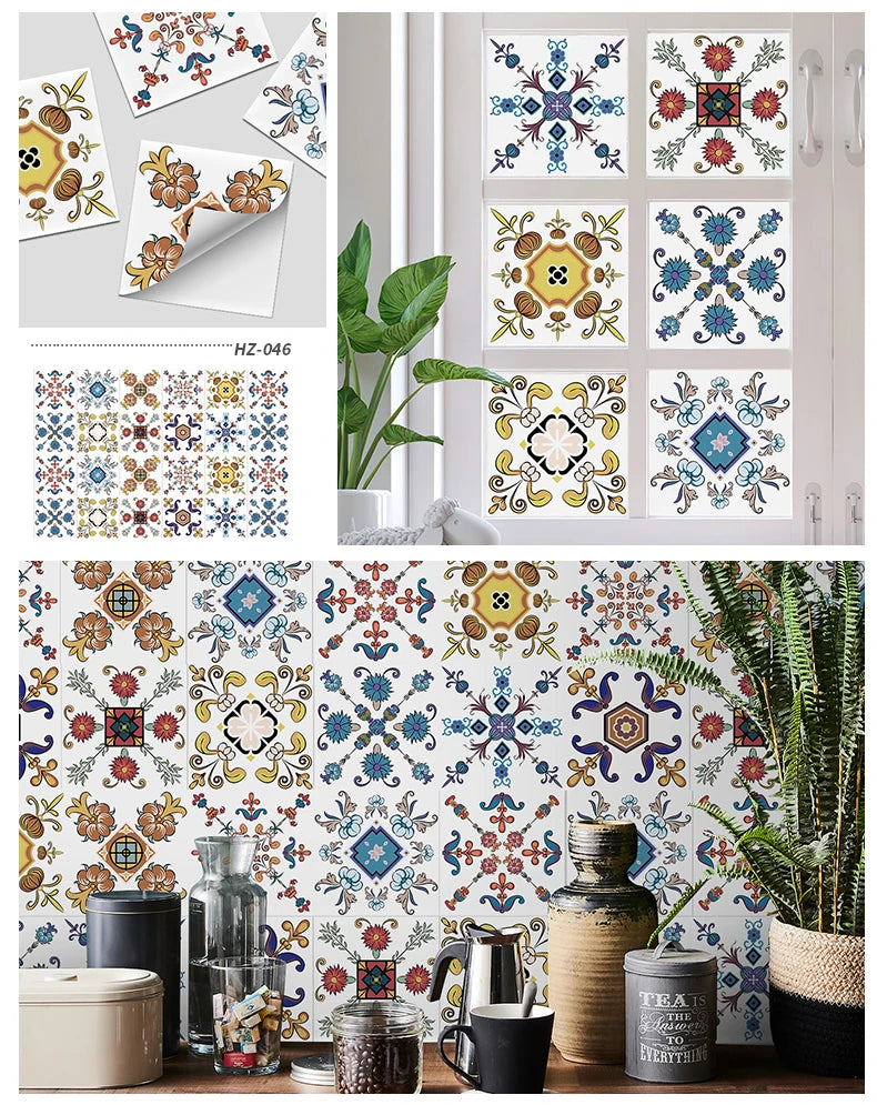 Decorative Self-Adhesive Tile Stickers – 24 Pieces