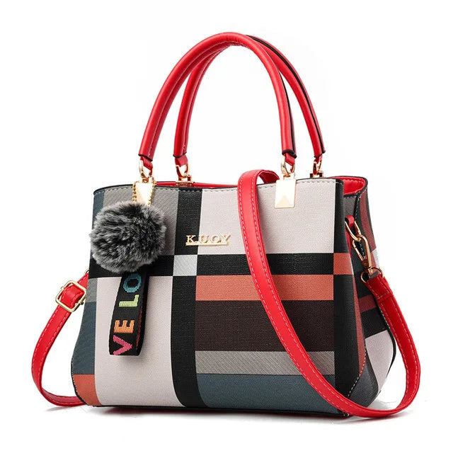 Yogodlns Women's Plaid Shoulder Bag